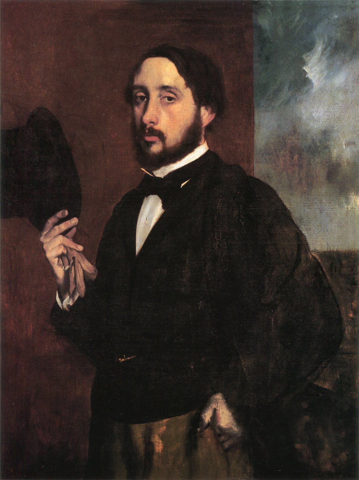 A self-portrait of Edgar Degas as a young man.