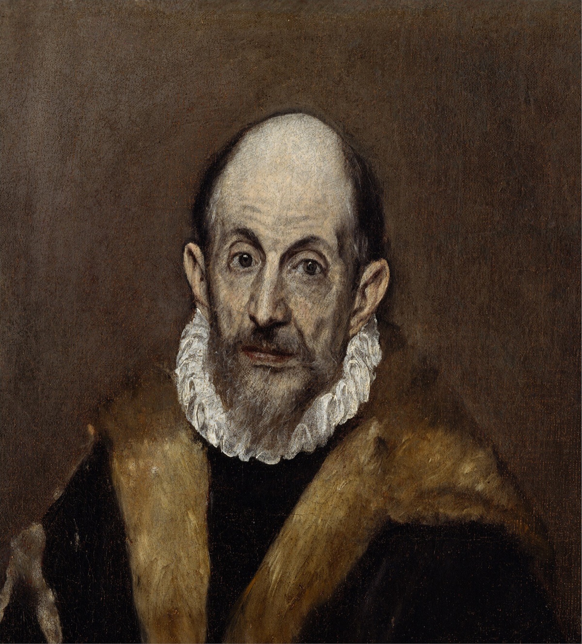 Portrait of an old man by El Greco, at the Metropolitan Museum, long thought to be the painter himself.
