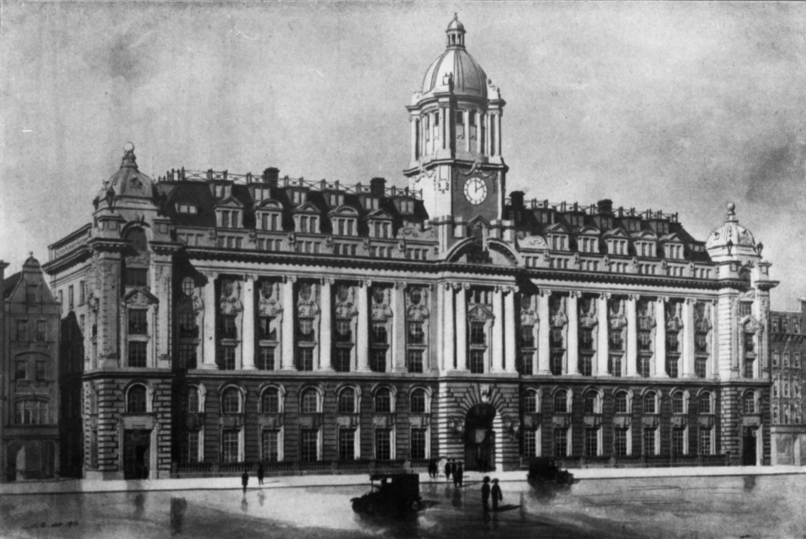 The building when it was the head office of the Pearl Assurance Company, in an old photograph.