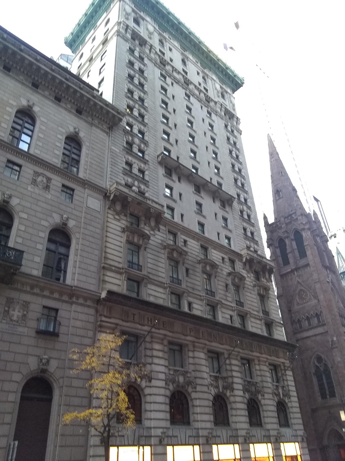The Peninsula New York at the corner of Fifth Avenue and 55th Street.
