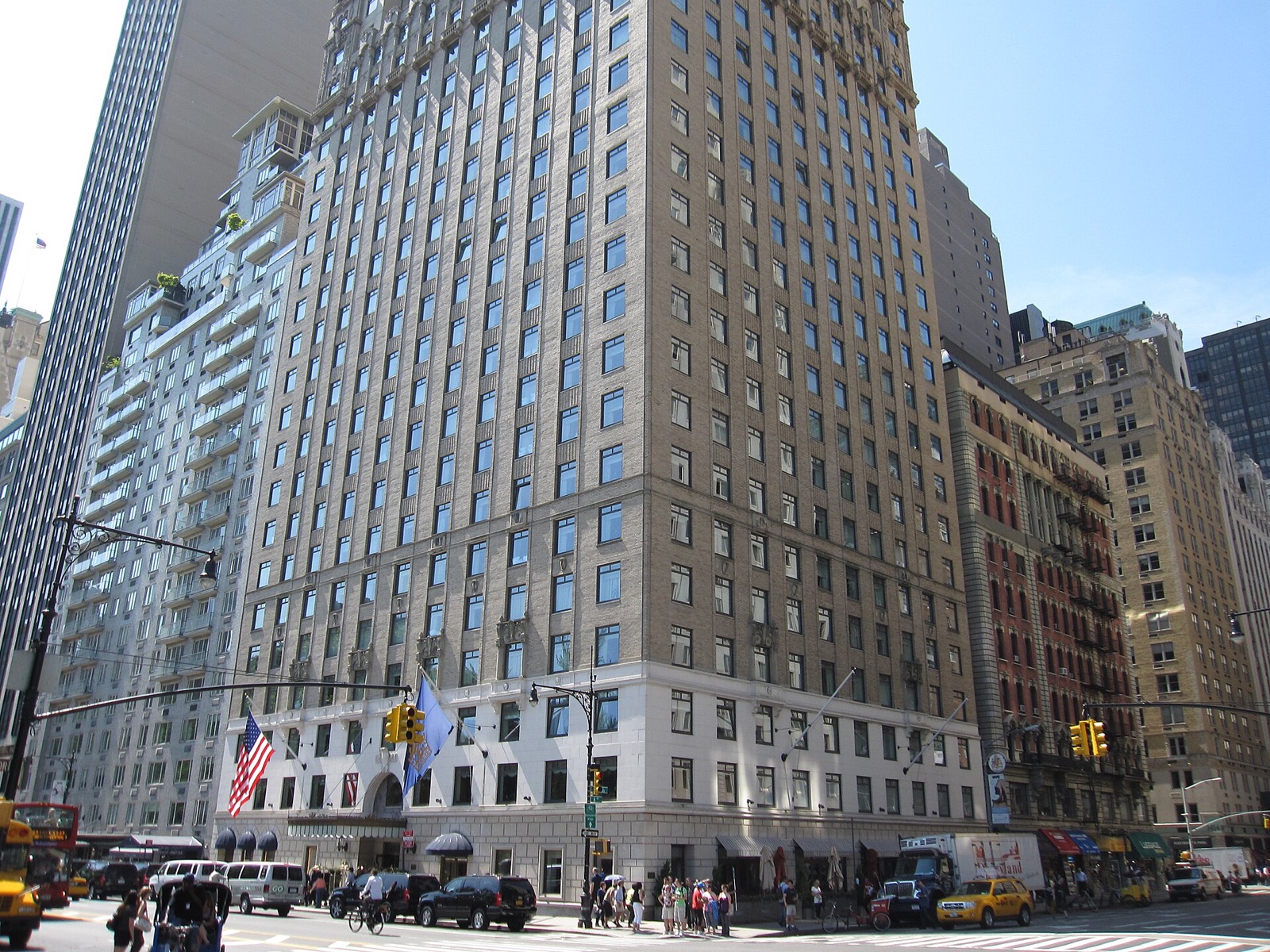The Ritz-Carlton New York, Central Park, the former Hotel St. Moritz, at the corner of Sixth Avenue.