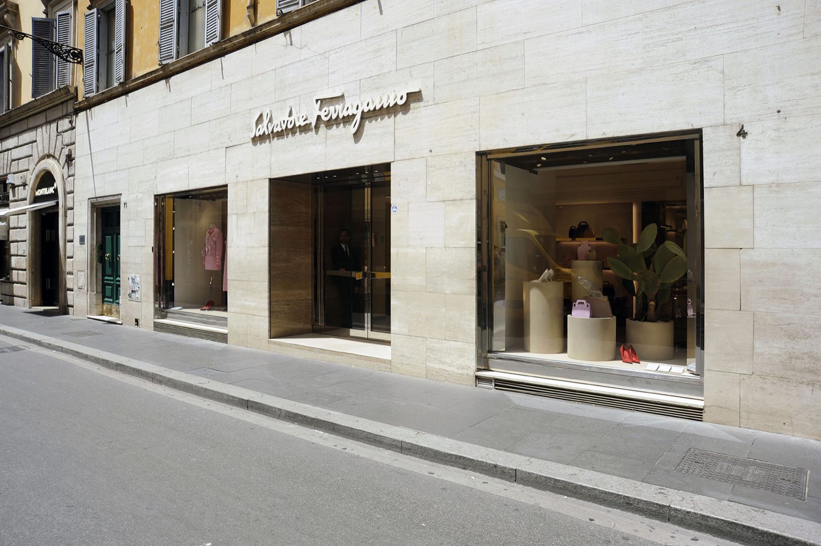 The Salvatore Ferragamo shop on Via dei Condotti, a few steps from the door of the hotel.