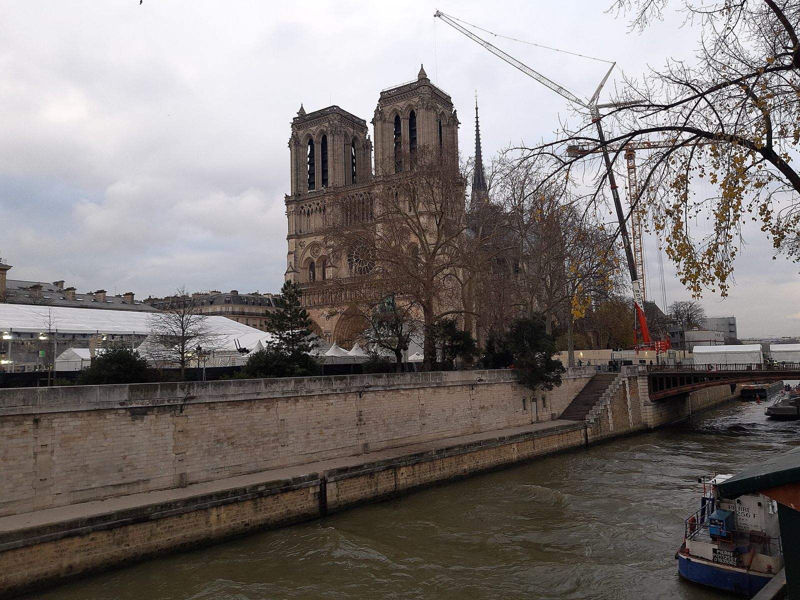 Notre-Dame de Paris seen from across the Seine.