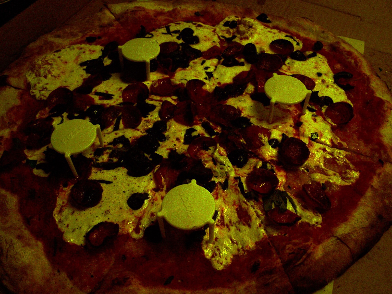 A pizza from the coal oven at Lombardi's.