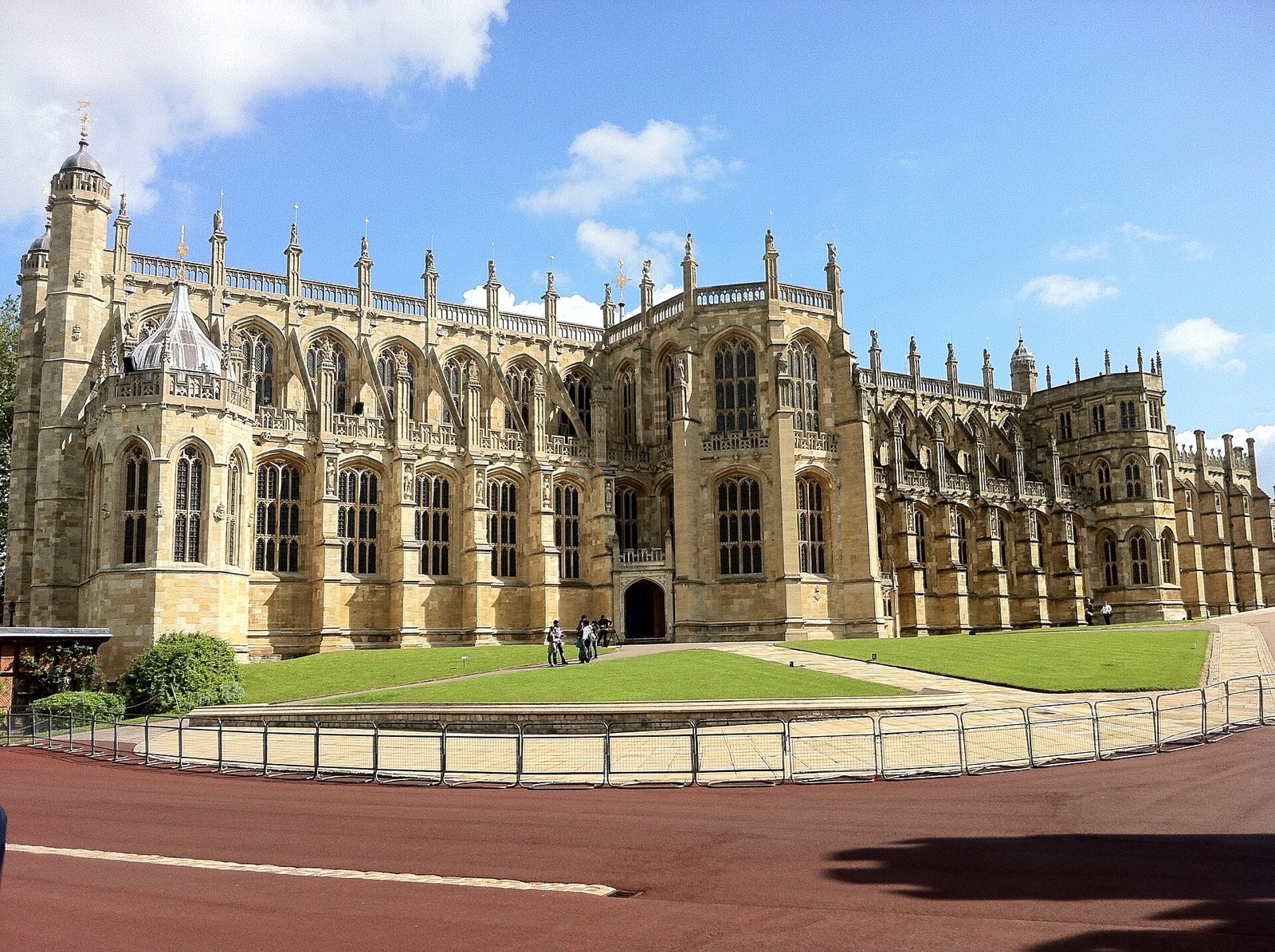St George's Chapel at Windsor Castle, a long Gothic church of pale stone with great windows.
